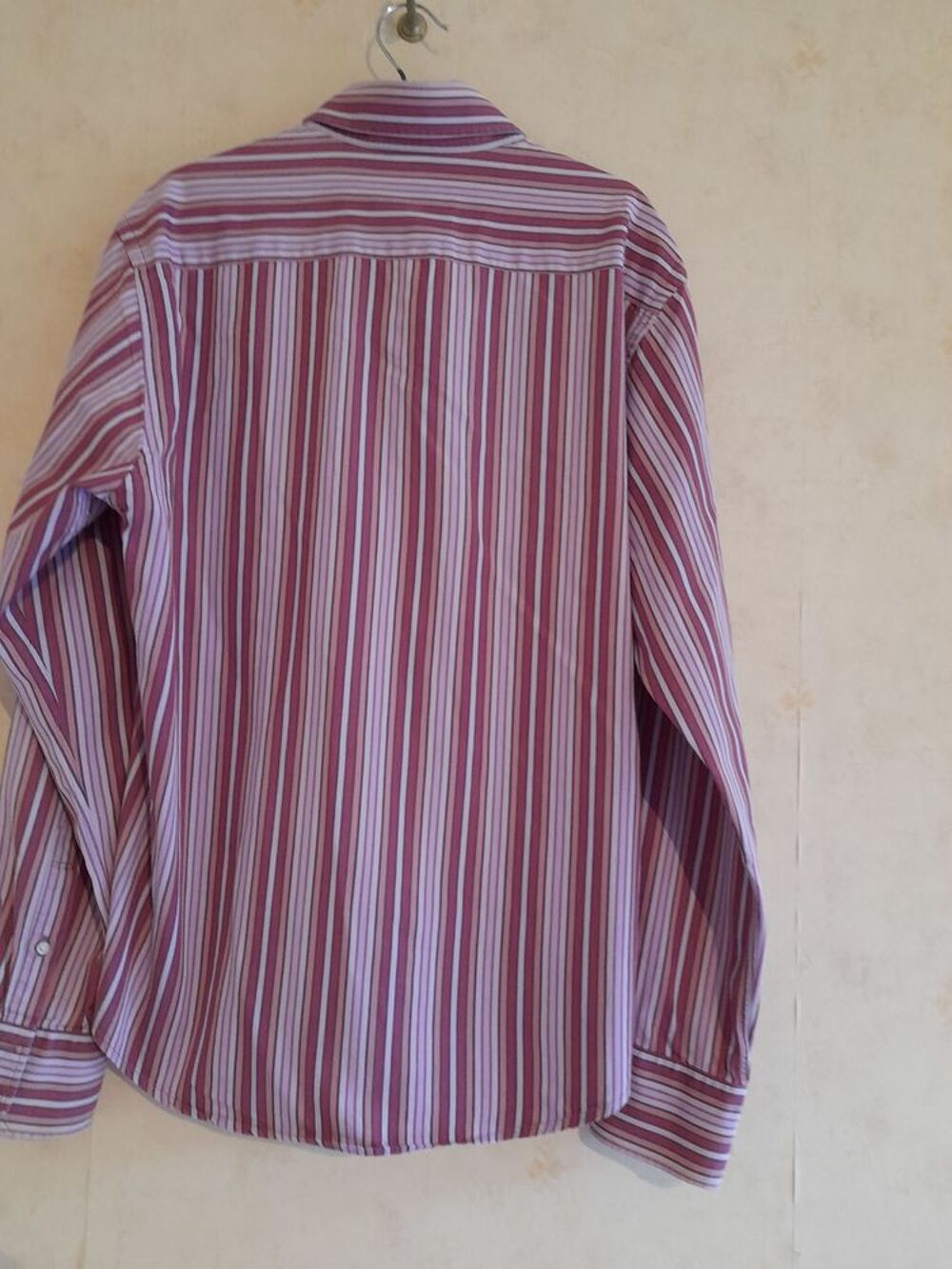 Chemise rayures mauve (51) Vêtements