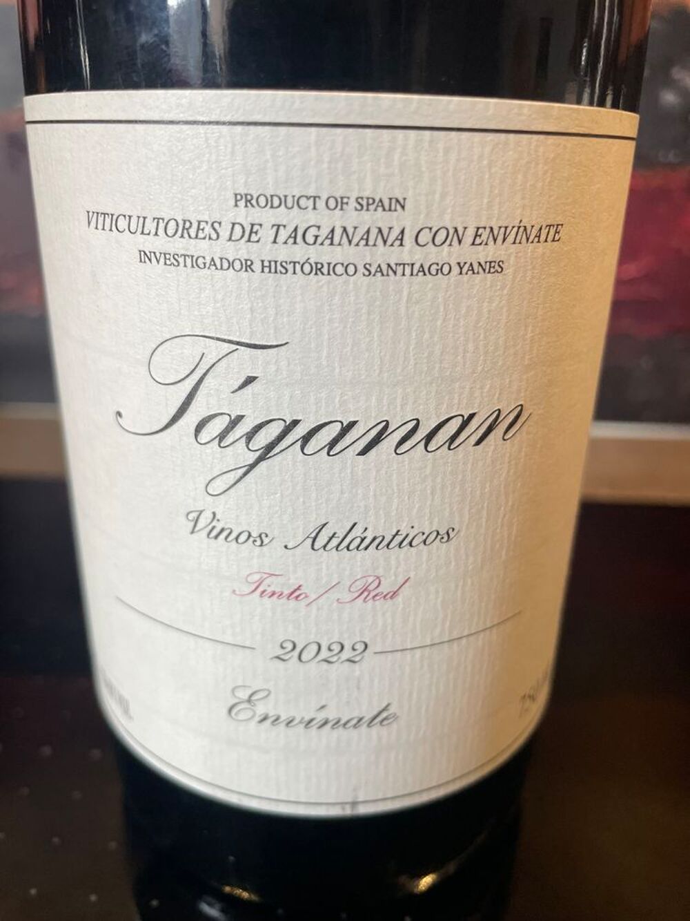 1 Bt Env&iacute;nate T&aacute;ganan 2022 Tinto - Tenerife, &Icirc;les Canaries Cuisine