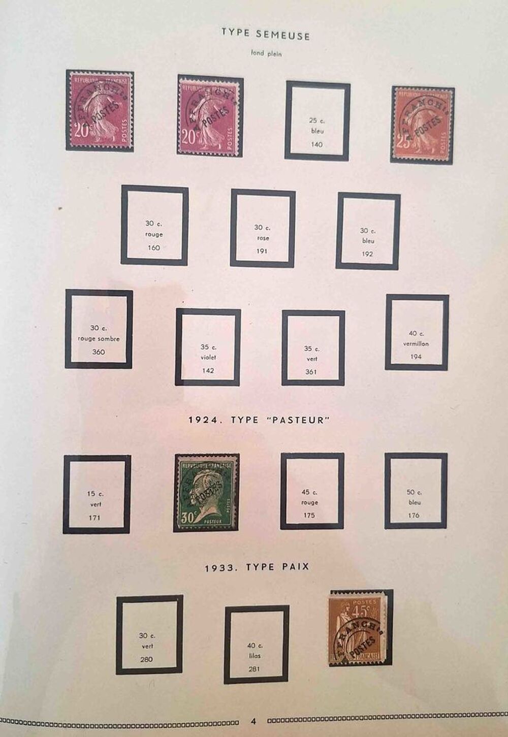 S&eacute;rie de timbres de collection de France F12B 