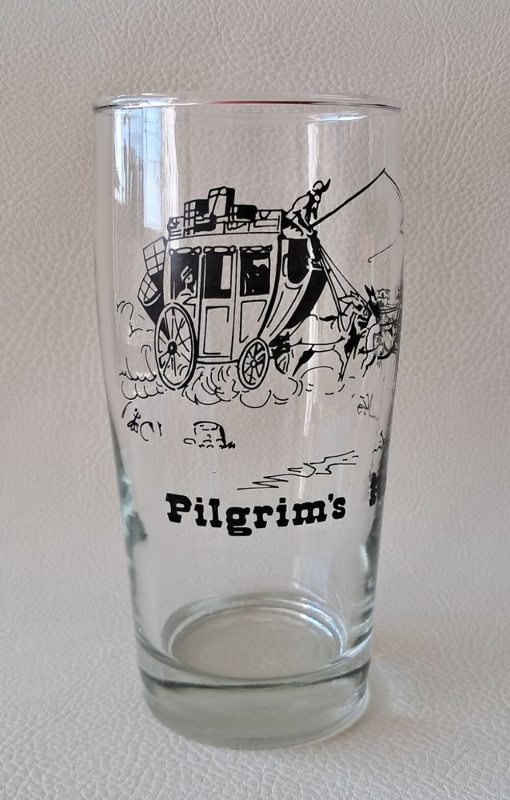 verre &agrave; bi&egrave;re pilgrim's rest d&eacute;cor western diligence 