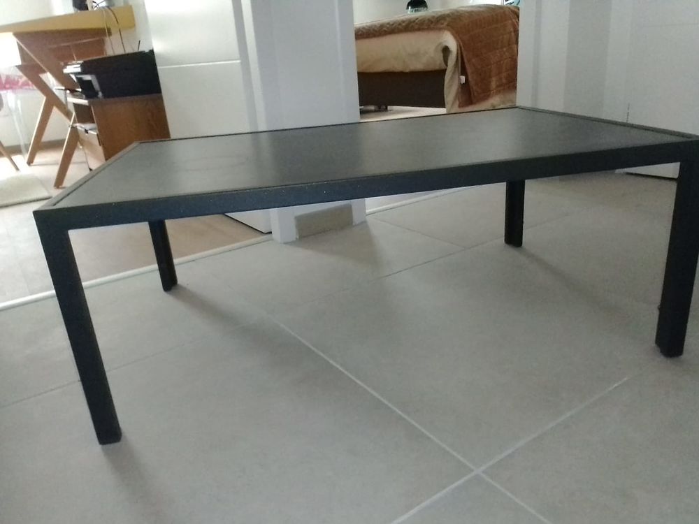 Table basse c&eacute;ramique marron de jardin ou terrasse Meubles
