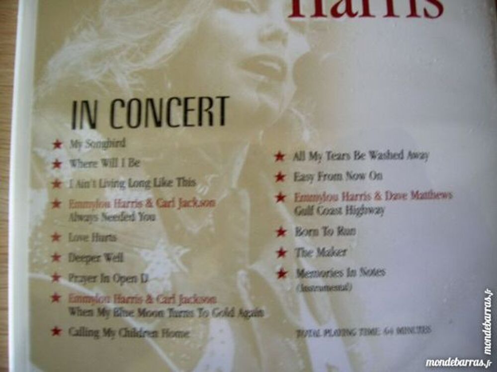 DVD EMMYLOU HARRIS en Concert - Love hurts DVD et blu-ray