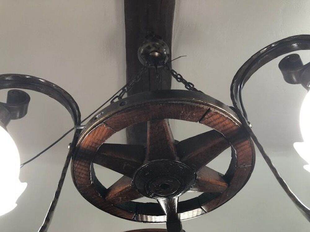 LUSTRE RUSTIQUE FER FORGE Décoration