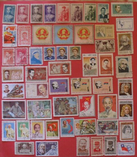 Lot de 56 timbres du Vietnam 15 Montreuil (93)