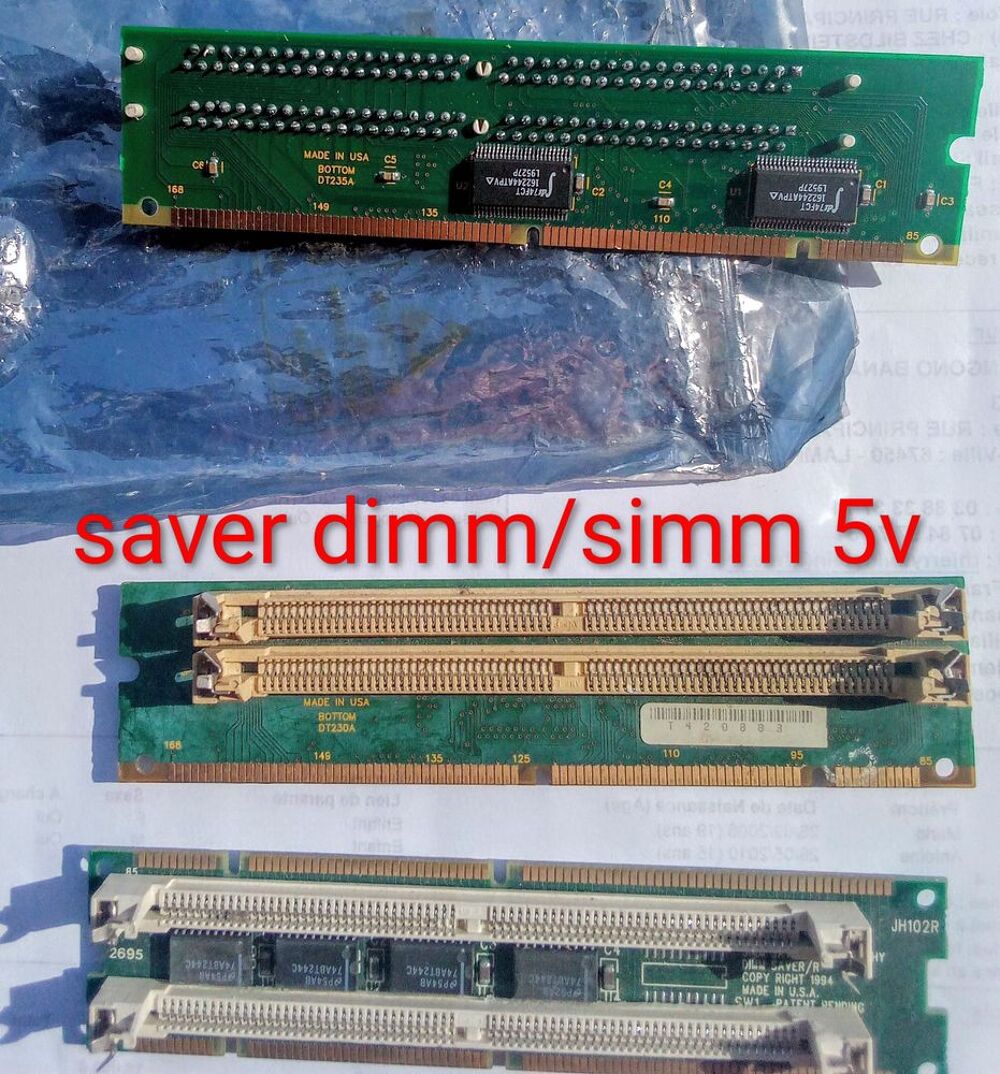 Adaptateur m&eacute;moire des simm72 sur powermacppc7200 7500 Matériel informatique