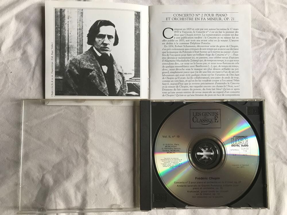 CD Chopin Concerto N&deg;2, Andante Spianato Polonais, Krakowiak CD et vinyles