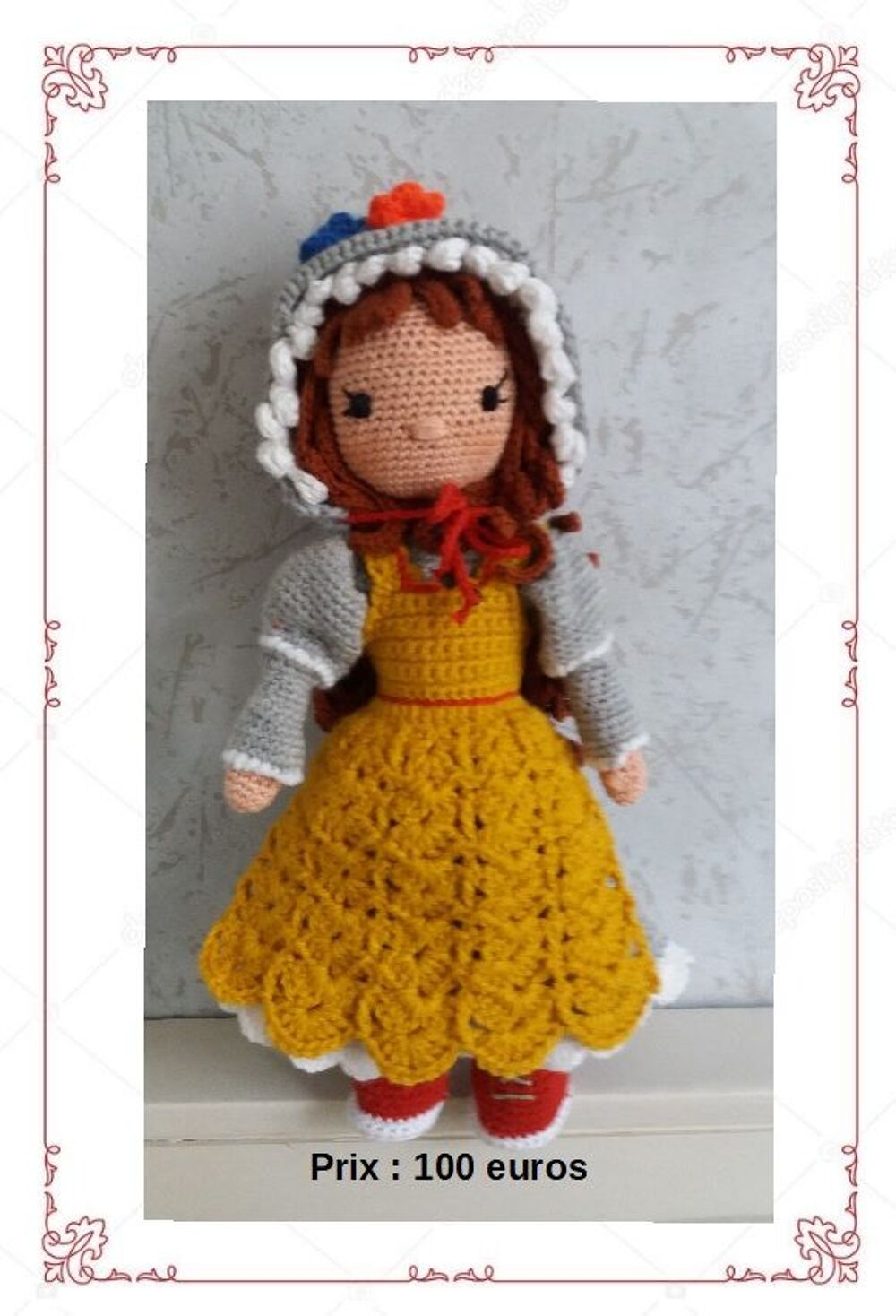 Poup&eacute;e CROCHET AMIGURUMI La Campagnarde Jeux / jouets