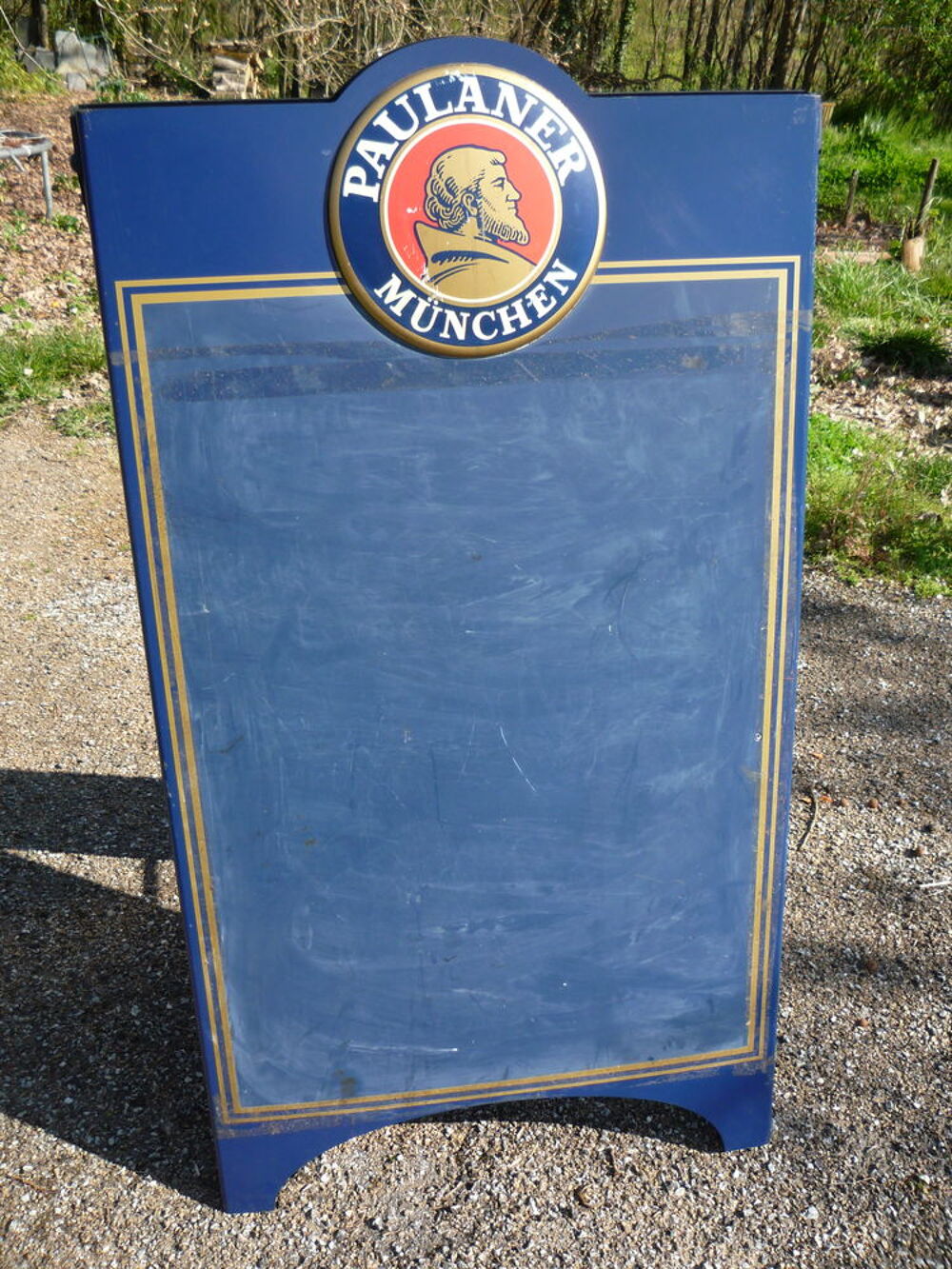 BIERE PAULANER MUNCHEN _PLAQUE RIGIDE PLASTIQUE PUBLICITAIRE 