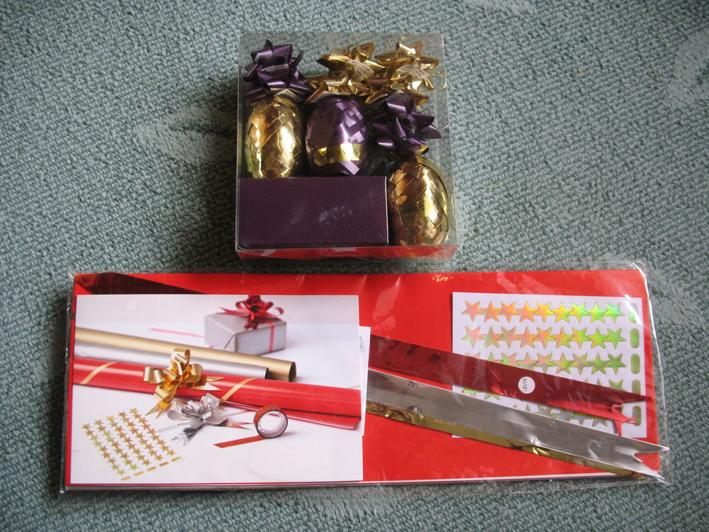 NOEL : 2 Kits pour paquets cadeaux - NEUF Décoration
