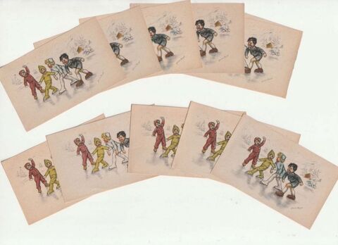 Lot de 10 - Germaine Bouret - Patinage - BON POINT 4 Le Cannet (06)