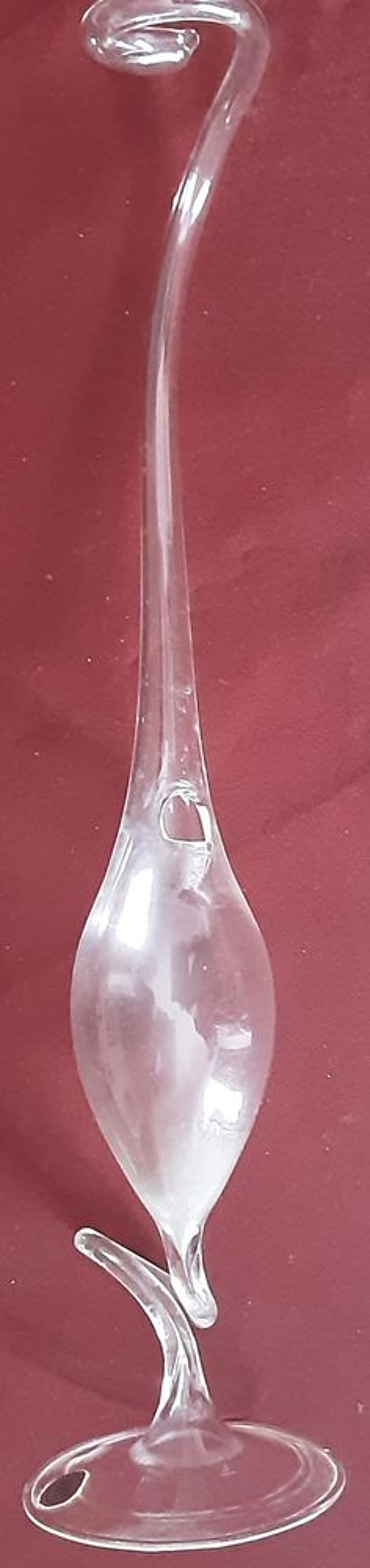 Vase soliflore en verre transparent Dcoration