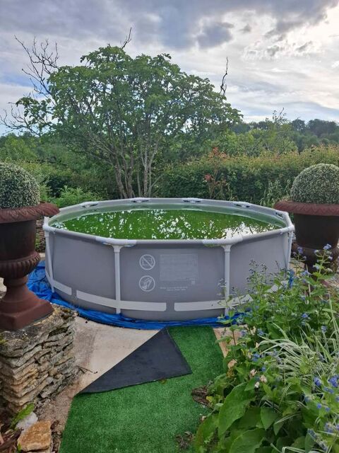 Piscine hors-sol ronde grise 150 V�zac (24)