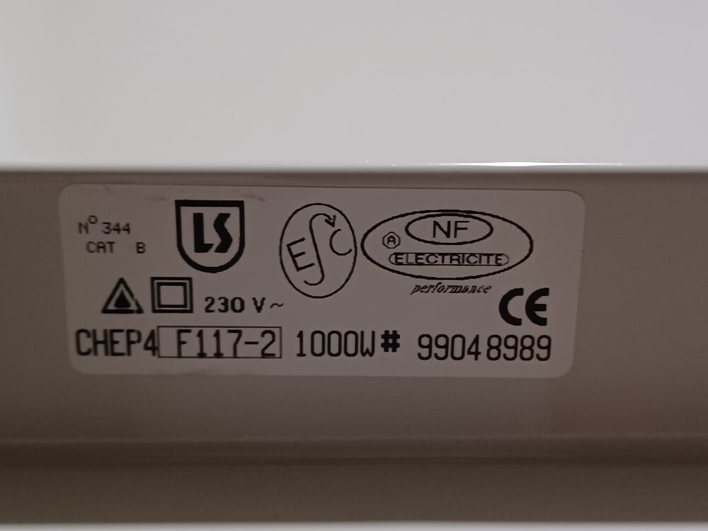 Radiateur &eacute;lectrique atlantic 1000w Electroménager