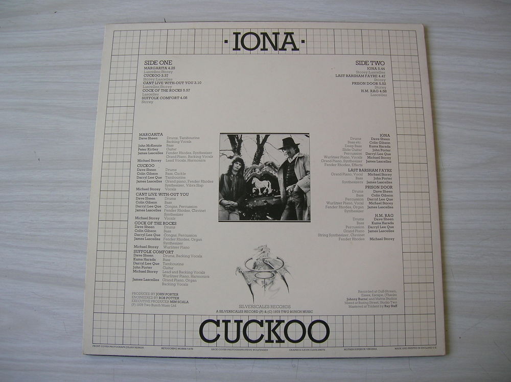33 TOURS IONA Cuckoo CD et vinyles