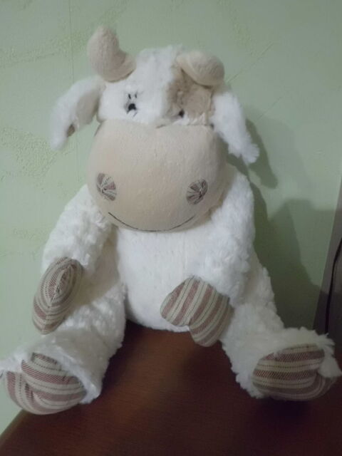 PELUCHE VACHE ECRU ET BEIGE ENESCO 19 Oignies (62)
