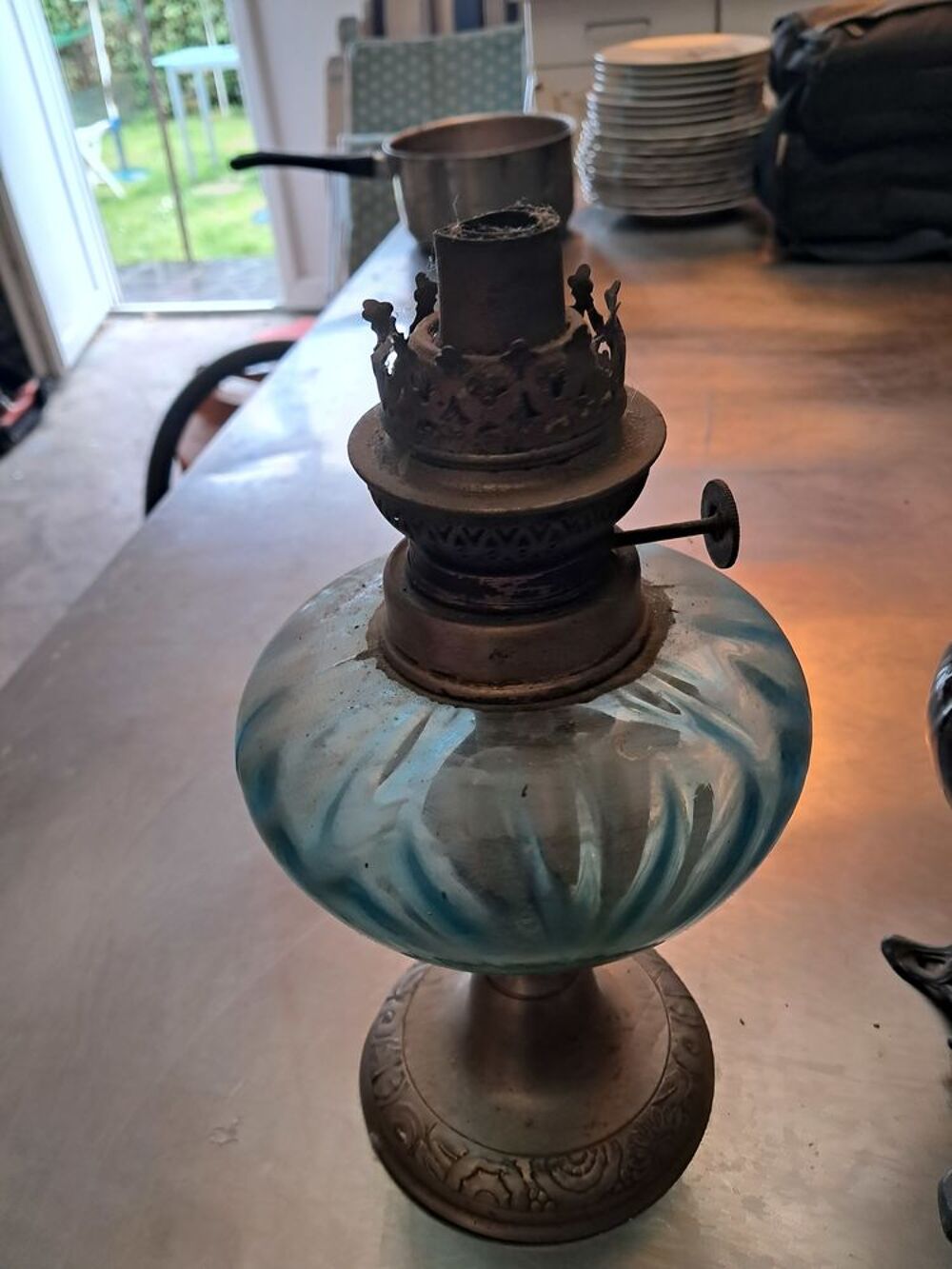2 lampes &agrave; p&eacute;troles Décoration