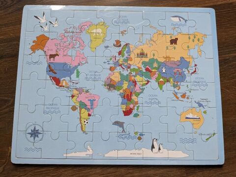 Puzzle du monde 48 pices neuf emball 5 Aurillac (15)