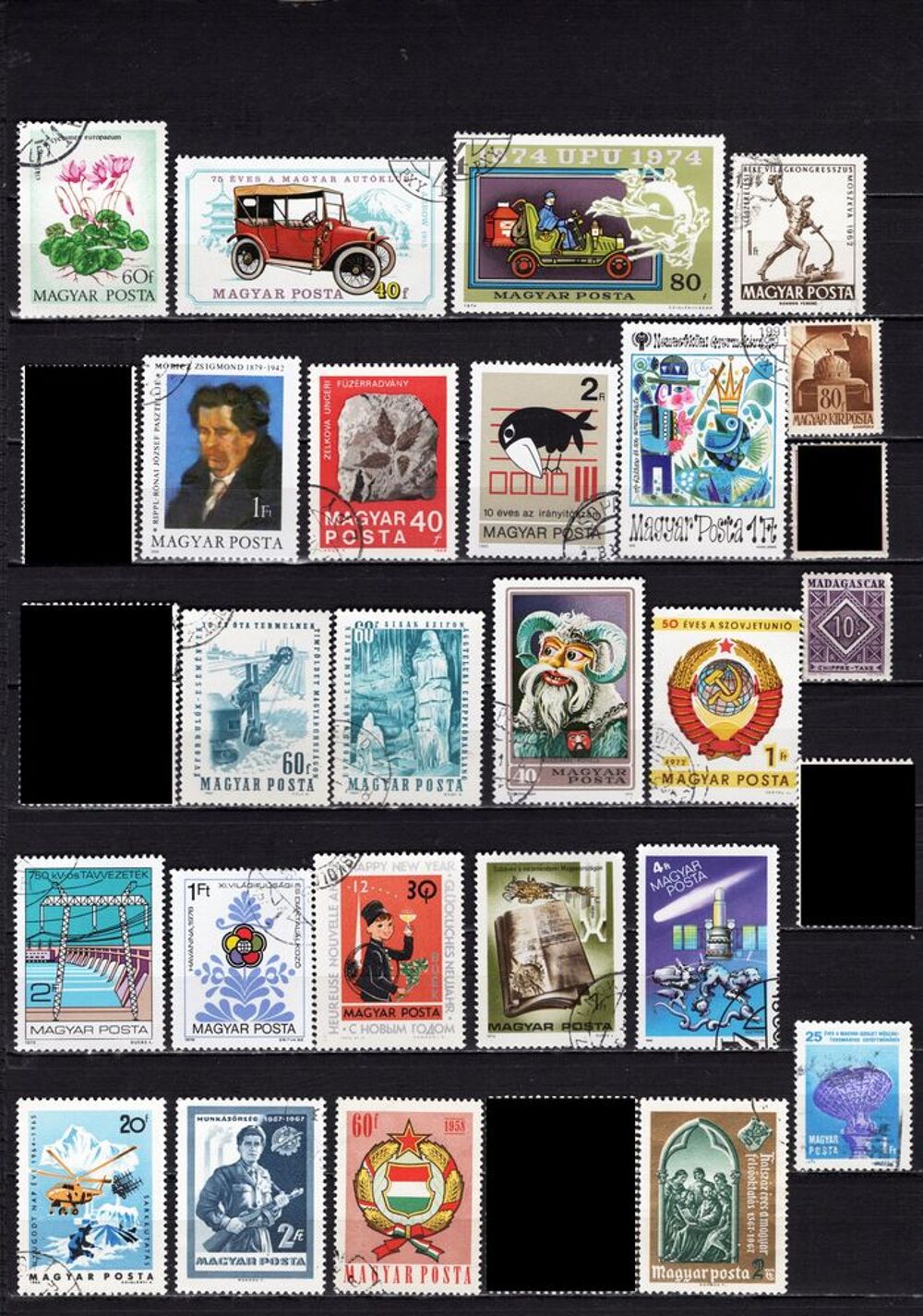 lot de 179 timbres de HONGRIE 