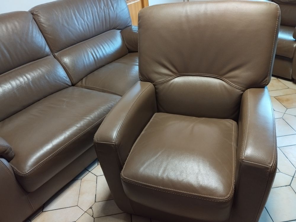 Salon en cuir de vachette Meubles