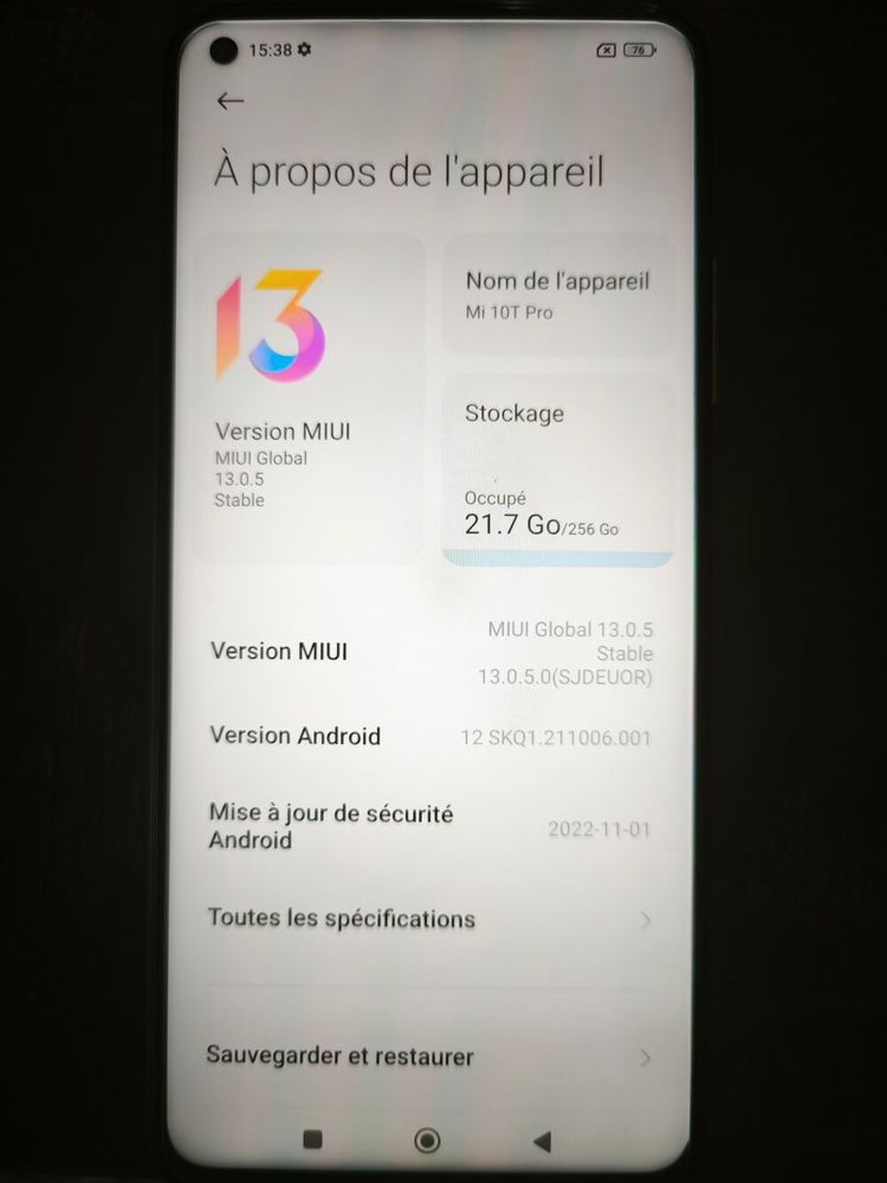Xiaomi mi 10Tpro Téléphones et tablettes
