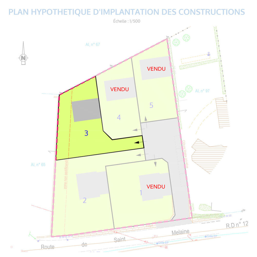 Vente Terrain 576 m� - Terrain viabilis� -  Particulier - Vauchr�tien Brissac-quinc�