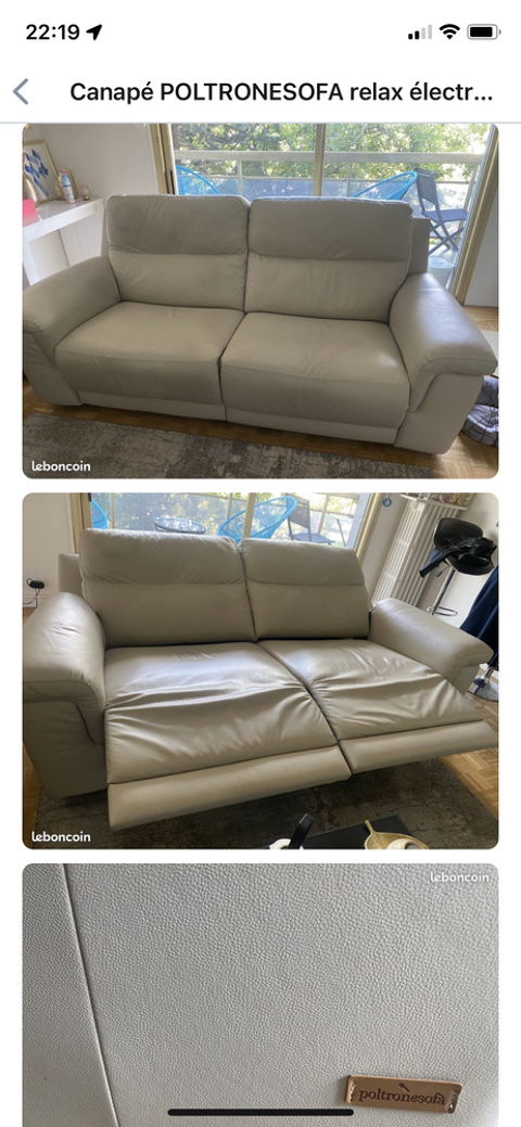 Canap lectrique poltronesofa 450 Saint-Maur-des-Fosss (94)