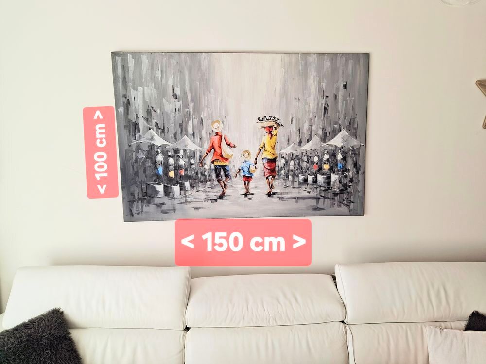 Tableau Malgache 150 x 100 cm Décoration