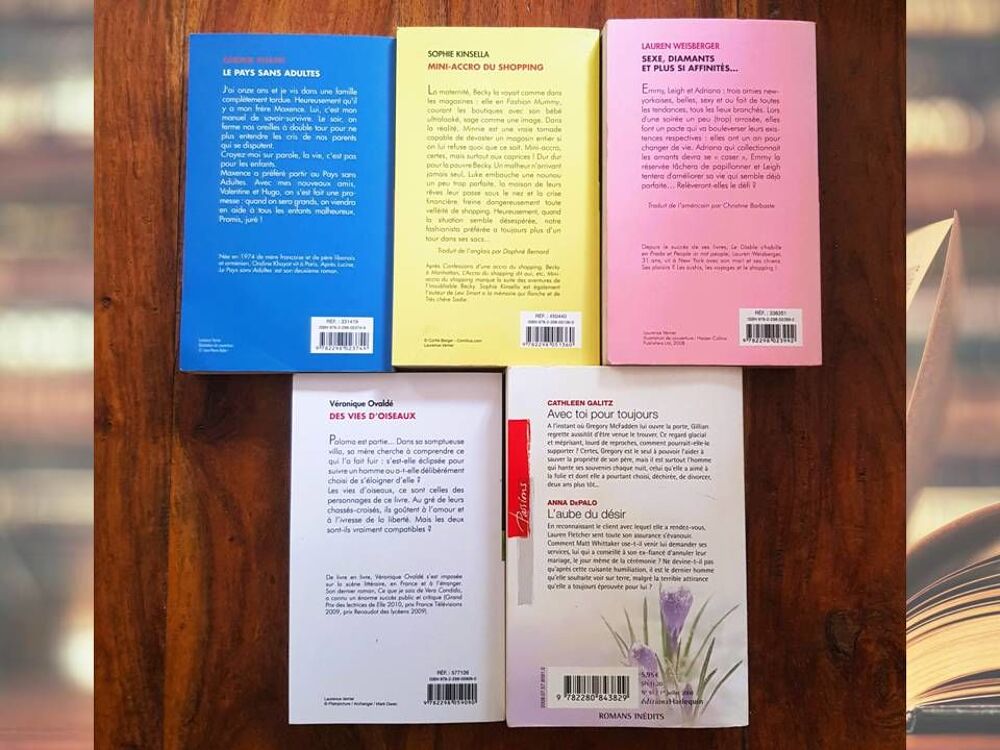 Litt&eacute;rature contemporaine - Lot 6 romans en 5 livres Poche Livres et BD