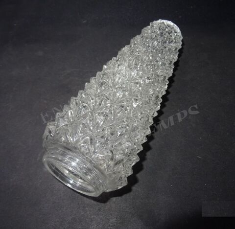 ANCIEN ABAT-JOUR TULIPE EN VERRE PRESS� CONIQUE #3 9 Sergines (89)