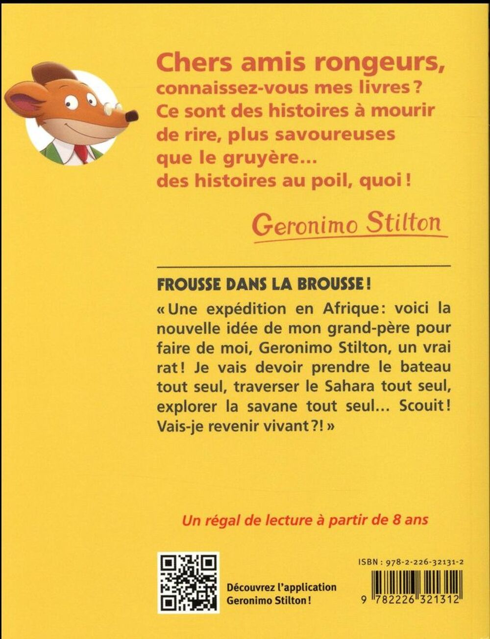G&eacute;ronimo Stilton T.80 ; frousse dans la brousse ! Livres et BD