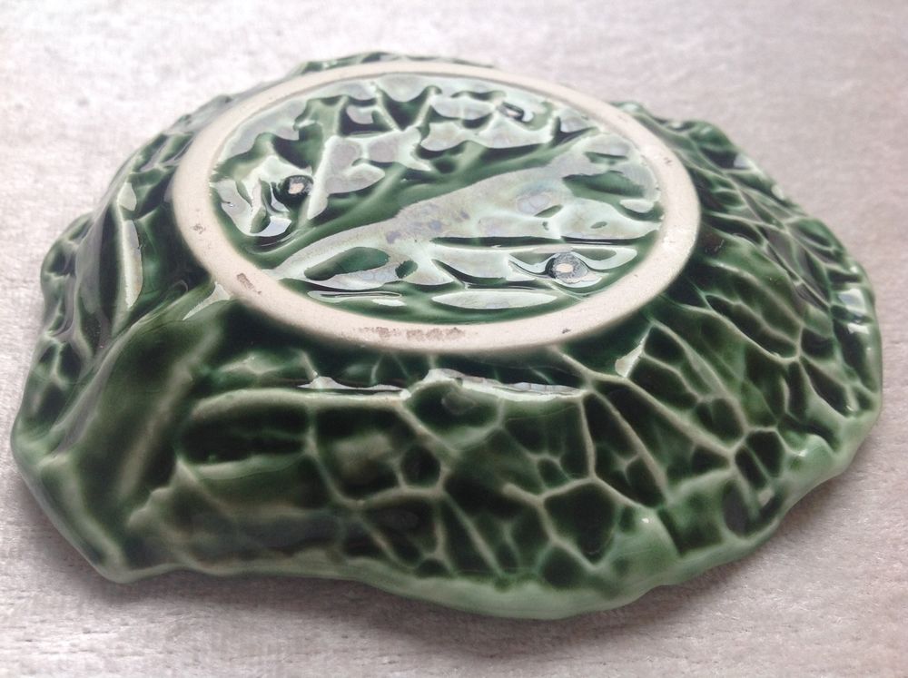 COUPELLE VIDE POCHE FEUILLE DE CHOU EN FAIENCE Décoration