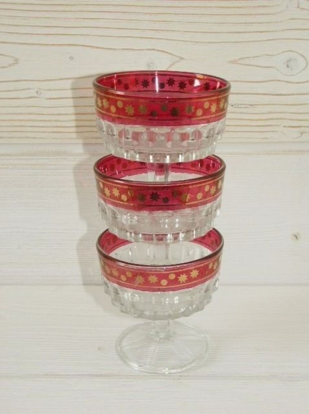 Lot 3 coupes vintage des ann&eacute;es 50 - BON ETAT Décoration