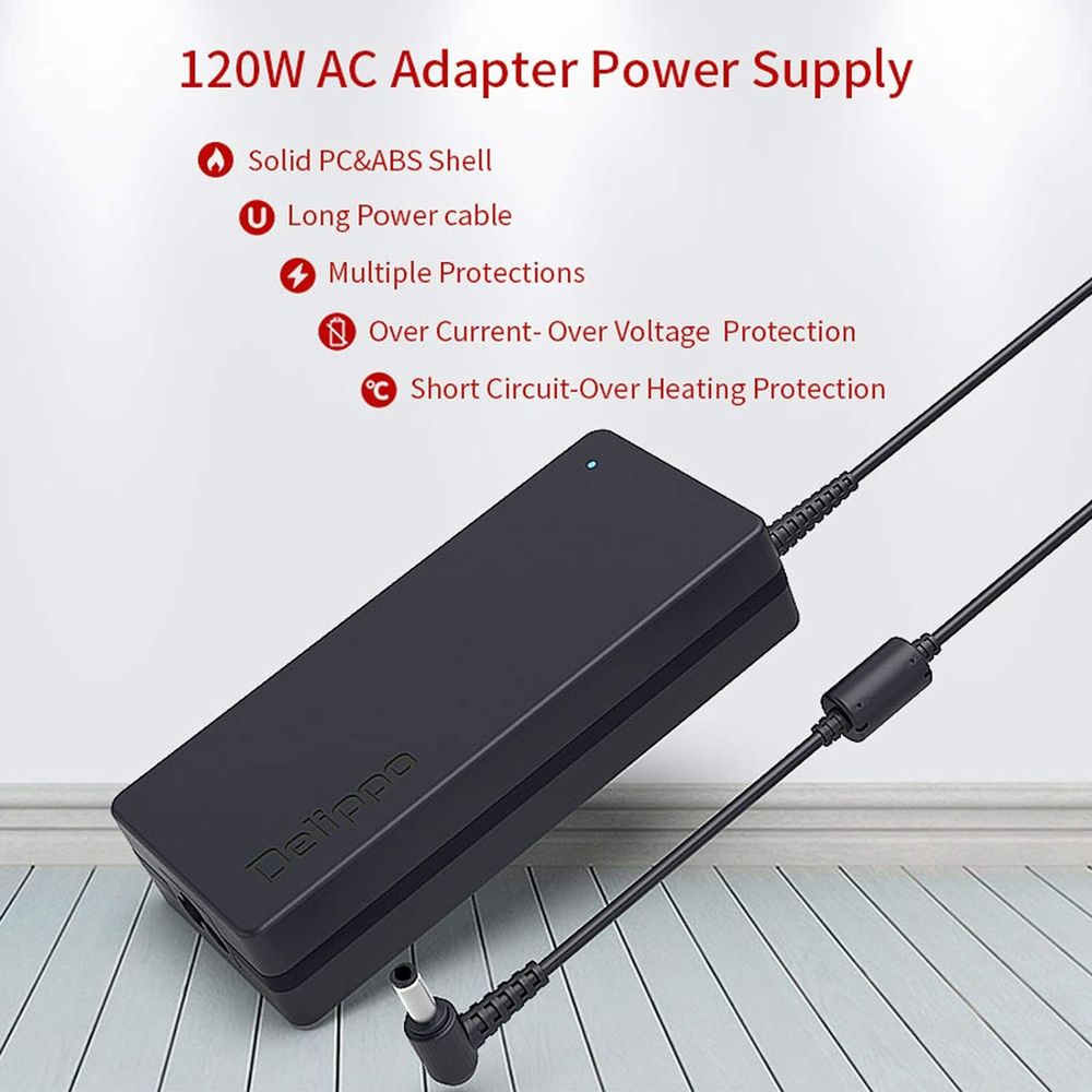 Delippo&reg; 120W 19.5V 6.15A AC Adaptateur Chargeur pour MSI... Matériel informatique