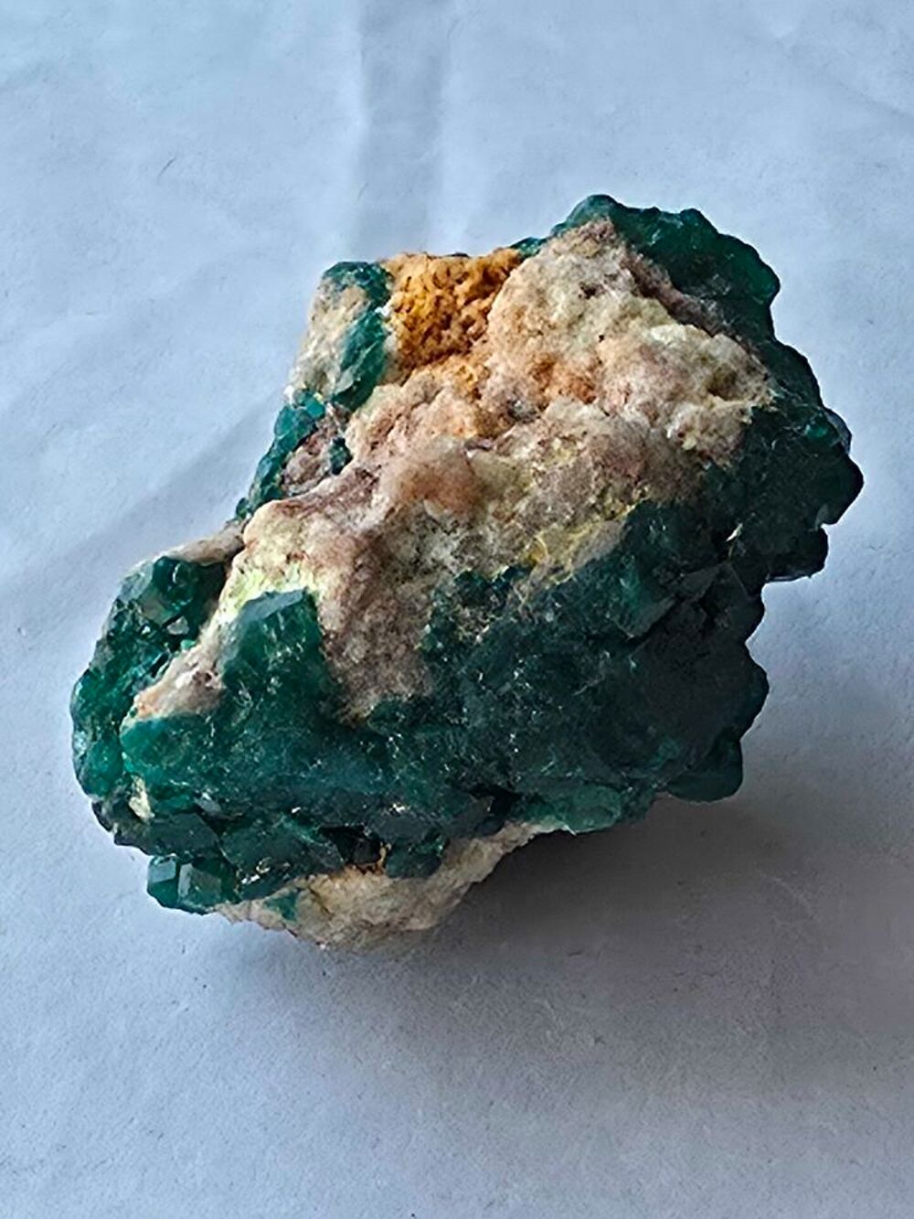 Min&eacute;ral Dioptase Cristaux Emeraude-Collection Congo 