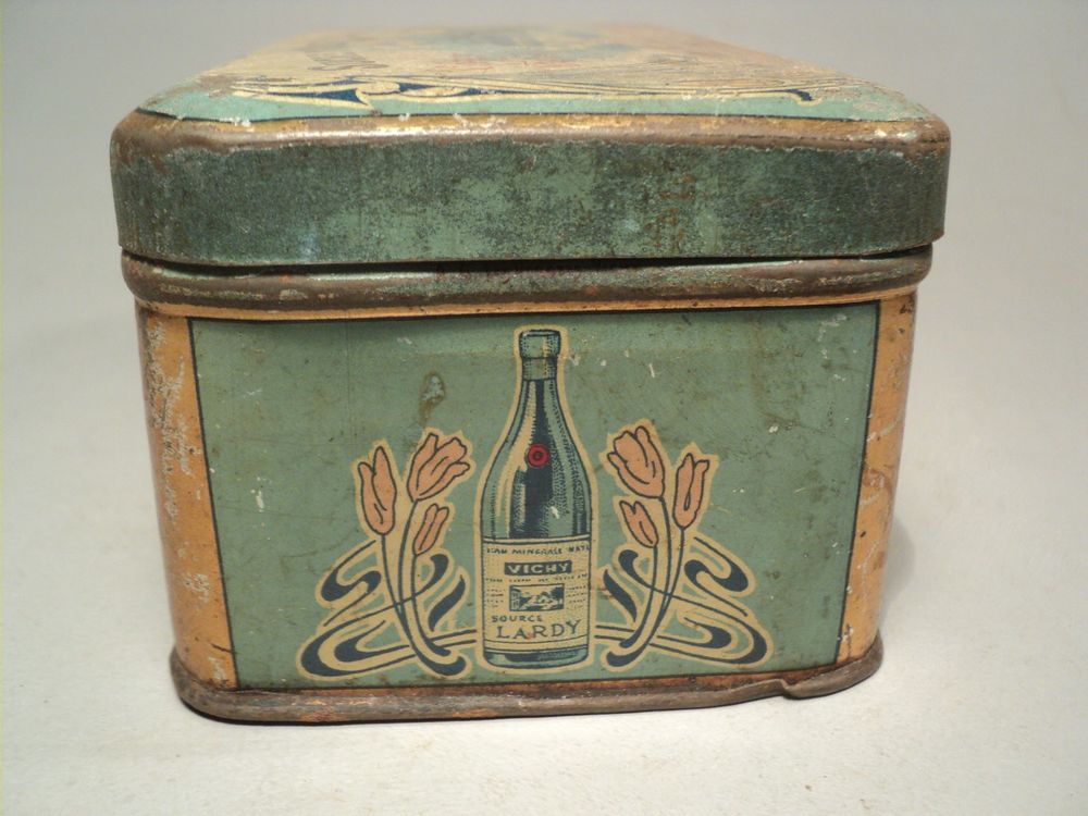 Ancienne Boite Publicitaire Sucre d'Orge Vichy-Lardy 1900 