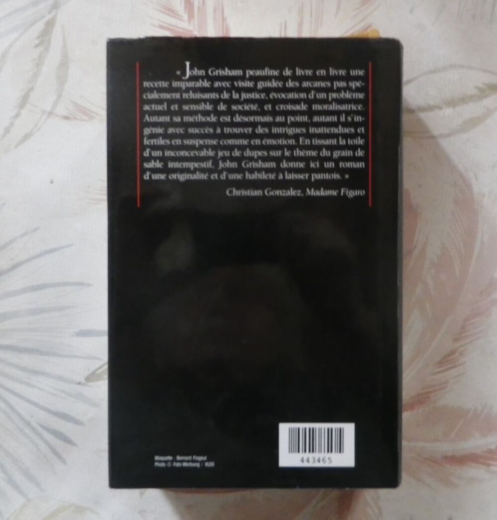 LE MAITRE DU JEU de John GRISHAM Ed. France Loisirs Livres et BD