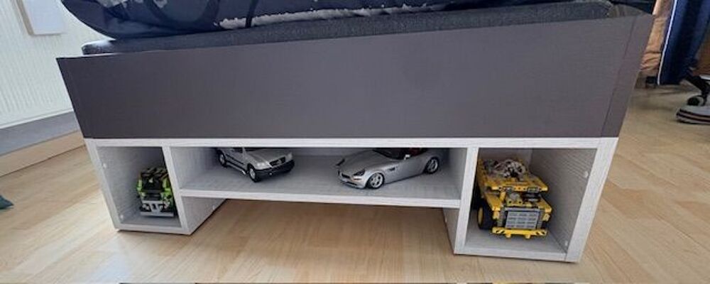 Lit 90x200 avec rangement + 2 biblioth&egrave;ques Mobilier enfants