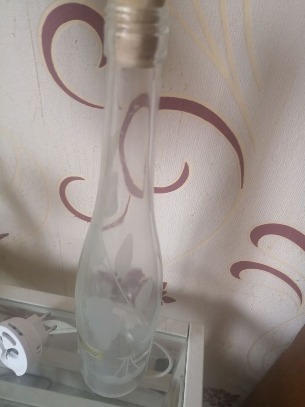 Bouteille pour d&eacute;coration avec gravure Décoration