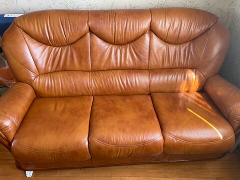 Canapé + fauteuils cuir 150 Ausson (31)