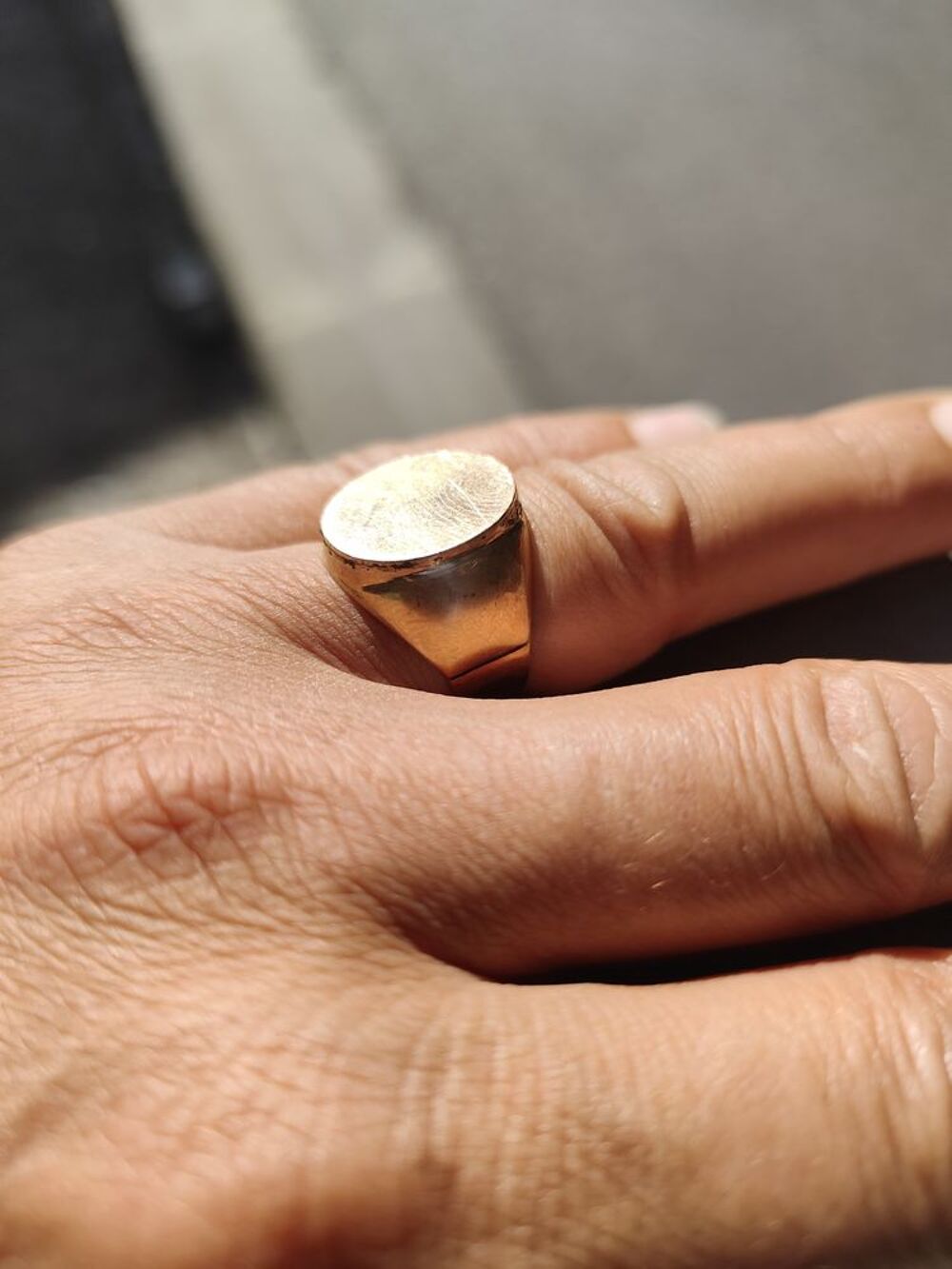 Bague or homme ancienne 18 carats 8 grammes Bijoux et montres
