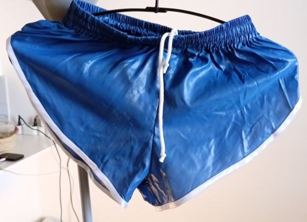 Short vintage nylon polyamide Bleu/Blanc 4C3 - 3 sizes S-M-L Vêtements