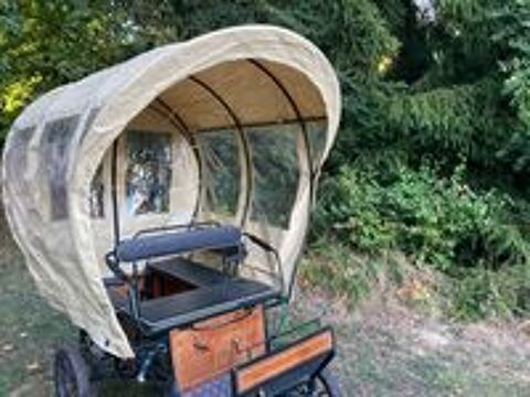   Calèche wagonnette 1 ou 2 poneys avec bâche 