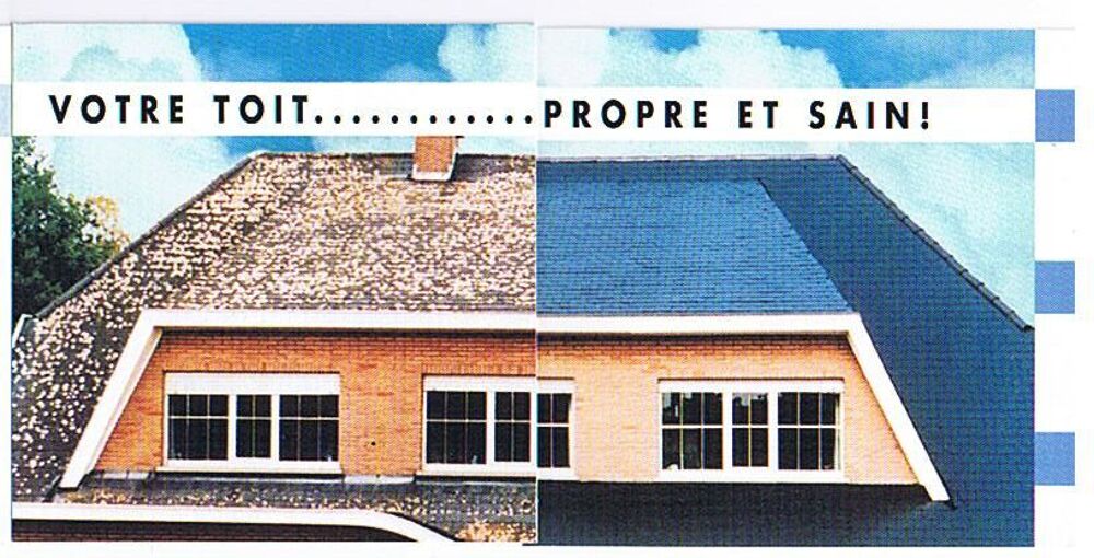   démoussage néttoyage et pose résine coloré sur toiture 