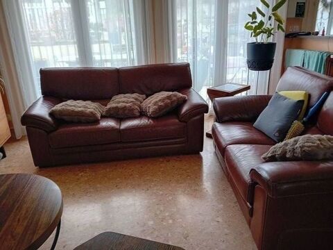 Deux canap�s en cuir. Taille 1m70 et 1m50 400 Chaponost (69)