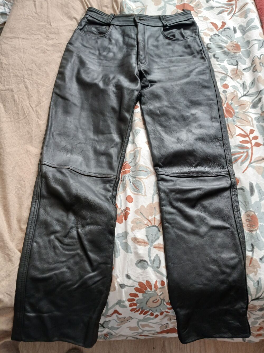 pantalon cuir moto Vtements