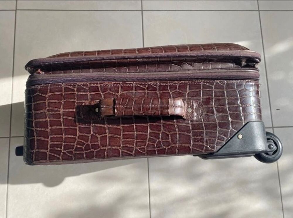 Ensemble bagages : Valise &agrave; roulettes et sac assorti en PVC Maroquinerie