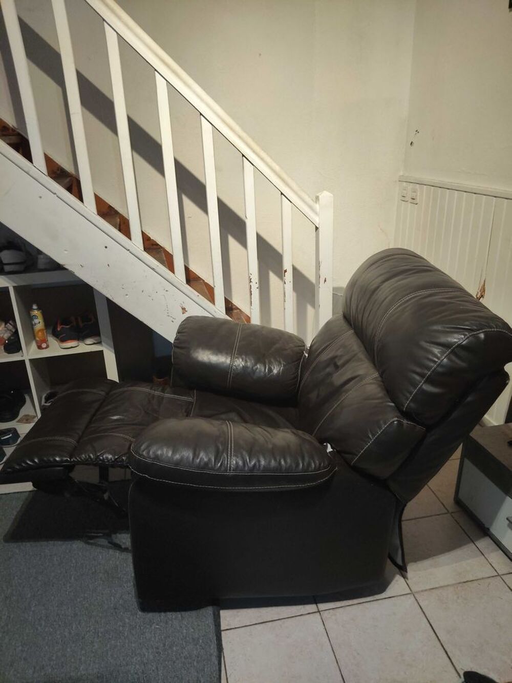 fauteuil relax cuir epais Meubles