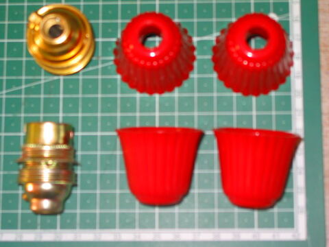 4 caches douilles vintage rockabilly pi�ce de lampe lustre a 6 Marseille 13 (13)