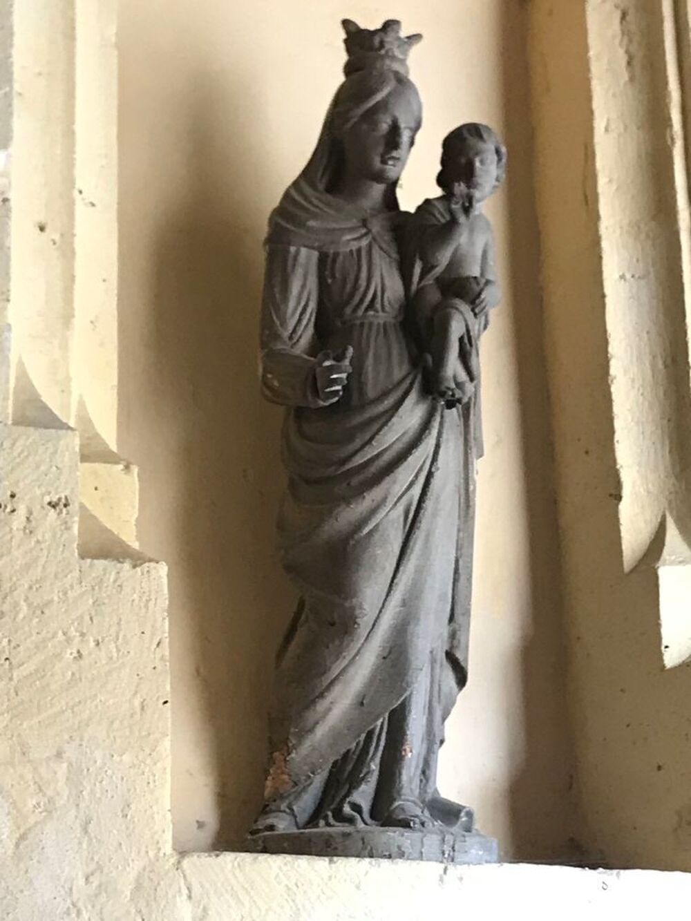 sculture Vierge en bois 