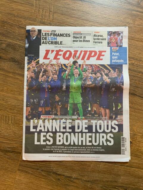 Journal l' �quipe PSG      L' ann�e de tous les 6 Saleilles (66)